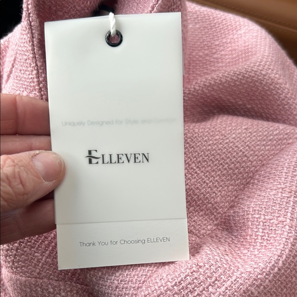 NWT Elleven Women's Pink Double-Breasted Blazer with Gold Buttons Size L - Picture 4 of 7